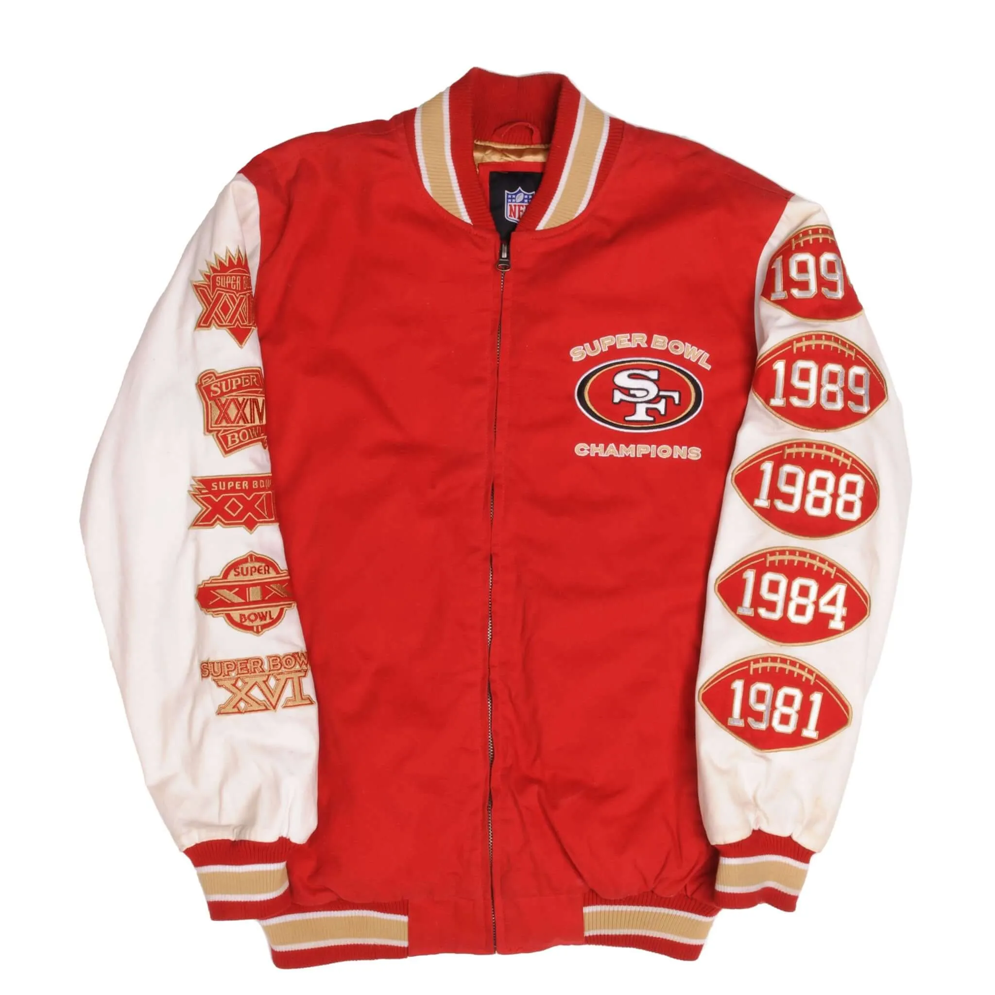 VINTAGE NFL SAN FRANCISCO 49ERS SUPER BOWL CHAMPION JACKET 1990S SIZE LARGE