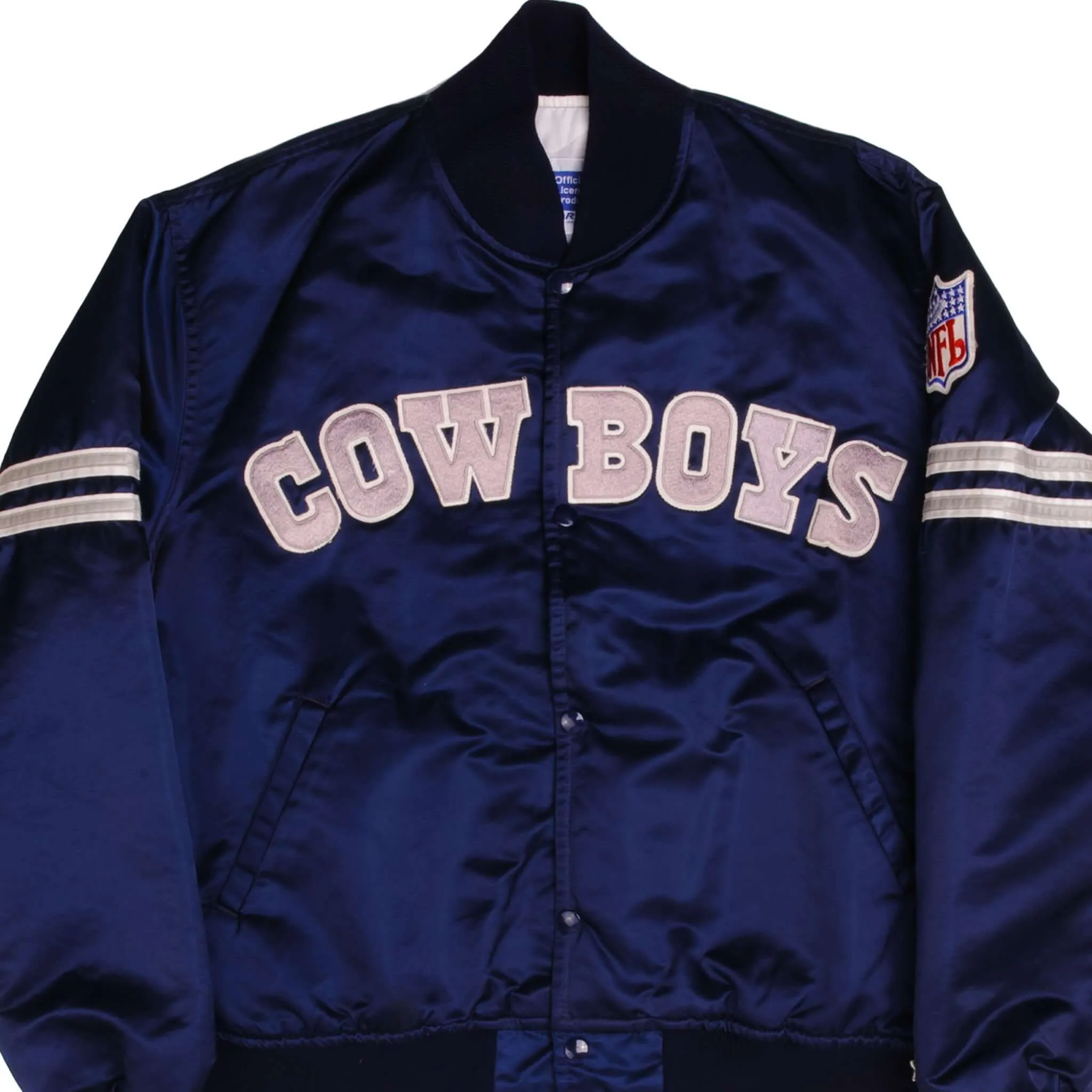 VINTAGE NFL STARTER DALLAS COWBOYS SATIN STARTER JACKET 90S SIZE LARGE MADE IN USA