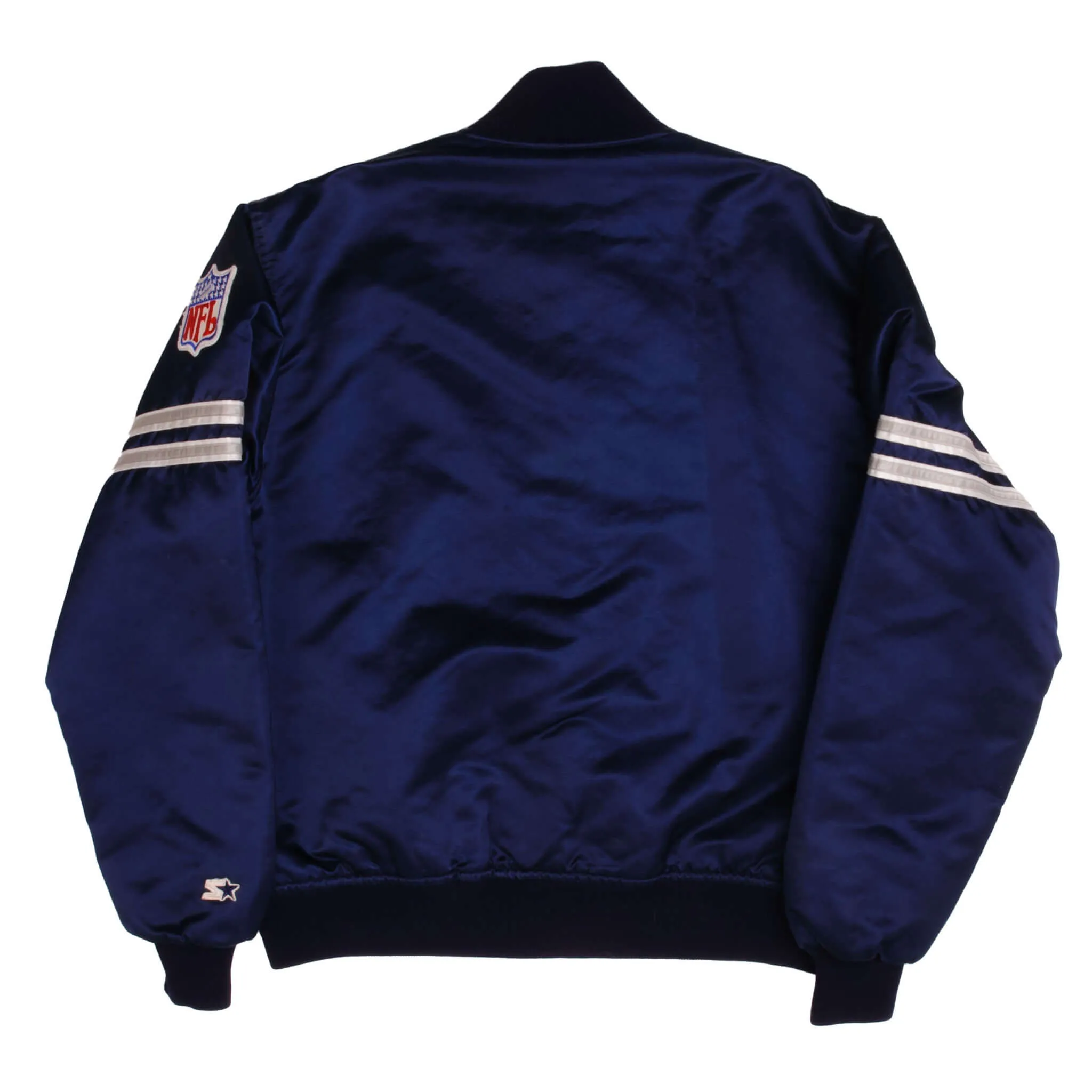 VINTAGE NFL STARTER DALLAS COWBOYS SATIN STARTER JACKET 90S SIZE LARGE MADE IN USA