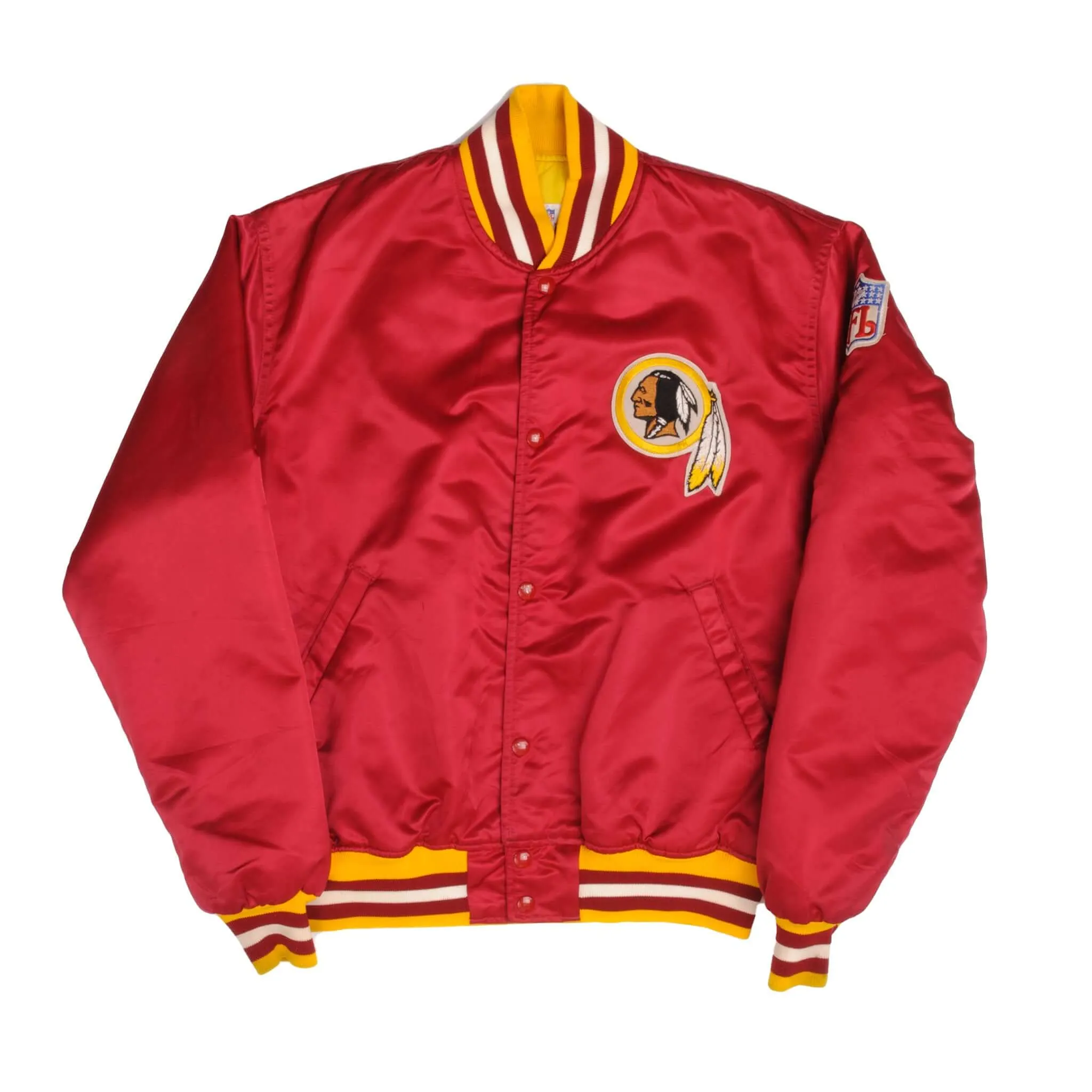 VINTAGE NFL WASHINGTON REDSKINS SATIN STARTER PROLINE JACKET 90S LARGE MADE USA