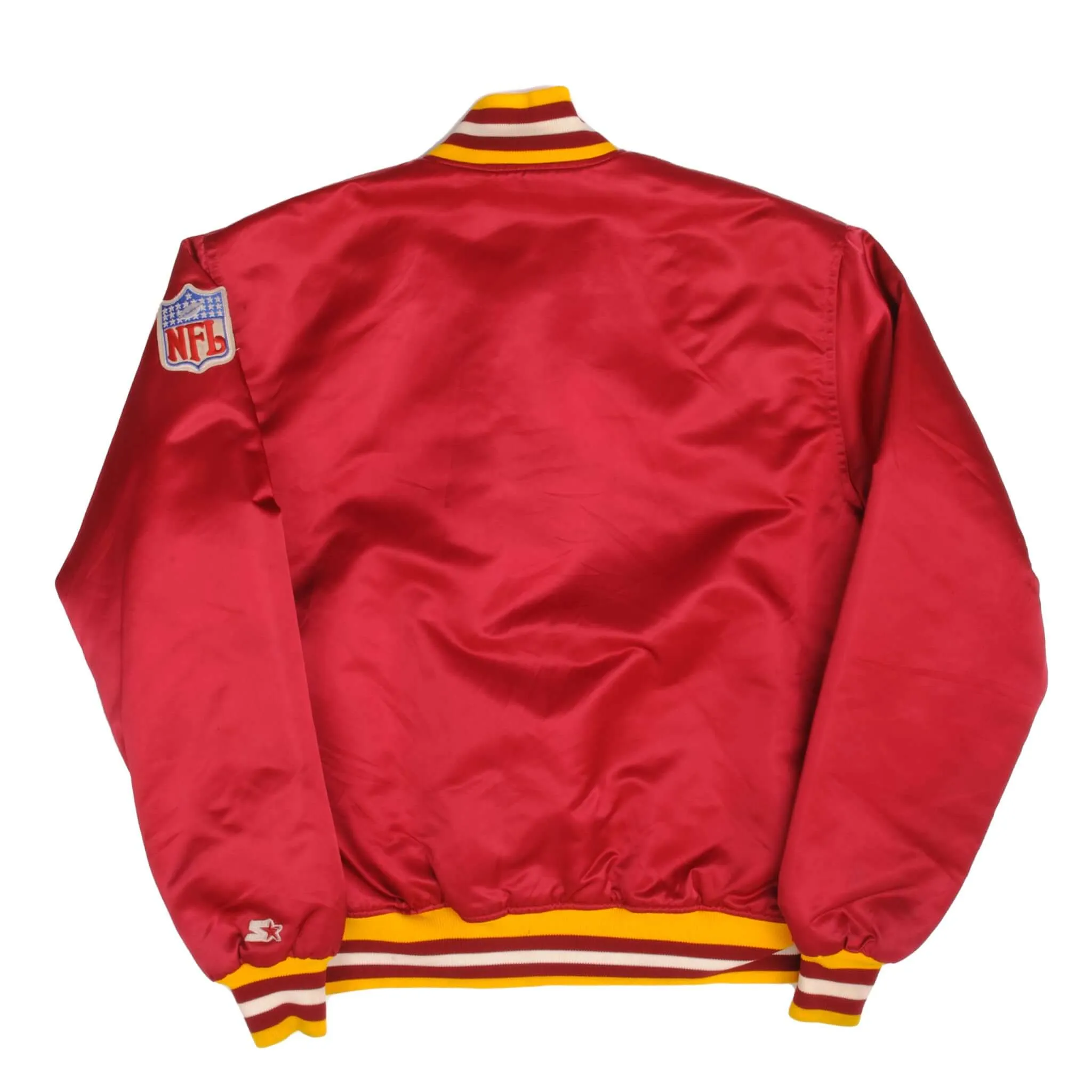VINTAGE NFL WASHINGTON REDSKINS SATIN STARTER PROLINE JACKET 90S LARGE MADE USA