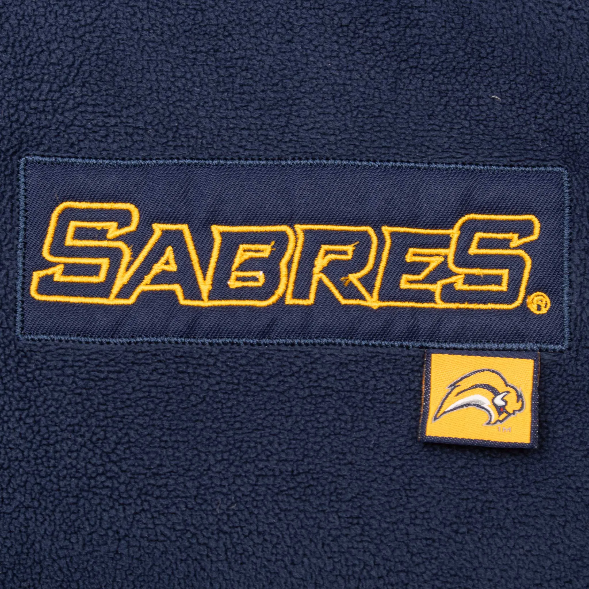 VINTAGE NHL BUFFALO SABRES FLEECE QUARTER ZIP JACKET 2000S LARGE