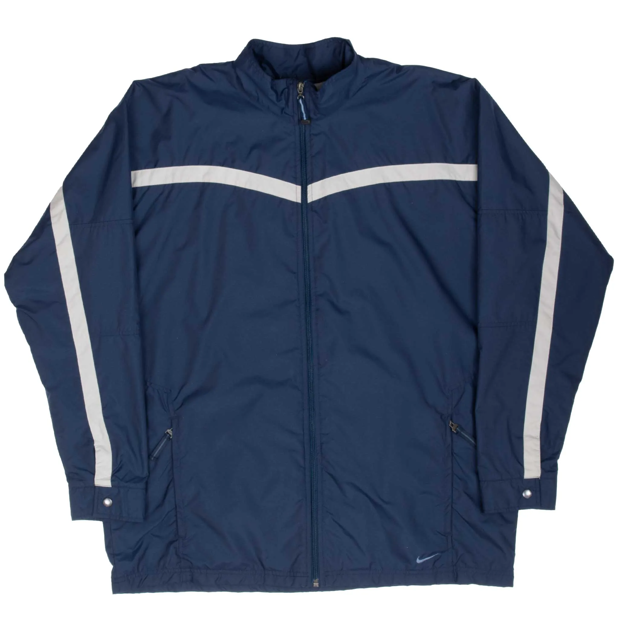 VINTAGE NIKE NAVY BLUE WINDBREAKER JACKET 2000S XL