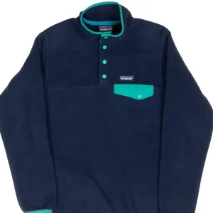 VINTAGE PATAGONIA BLUE SYNCHILLA SNAP T FLEECE PULLOVER JACKET 2000S XS