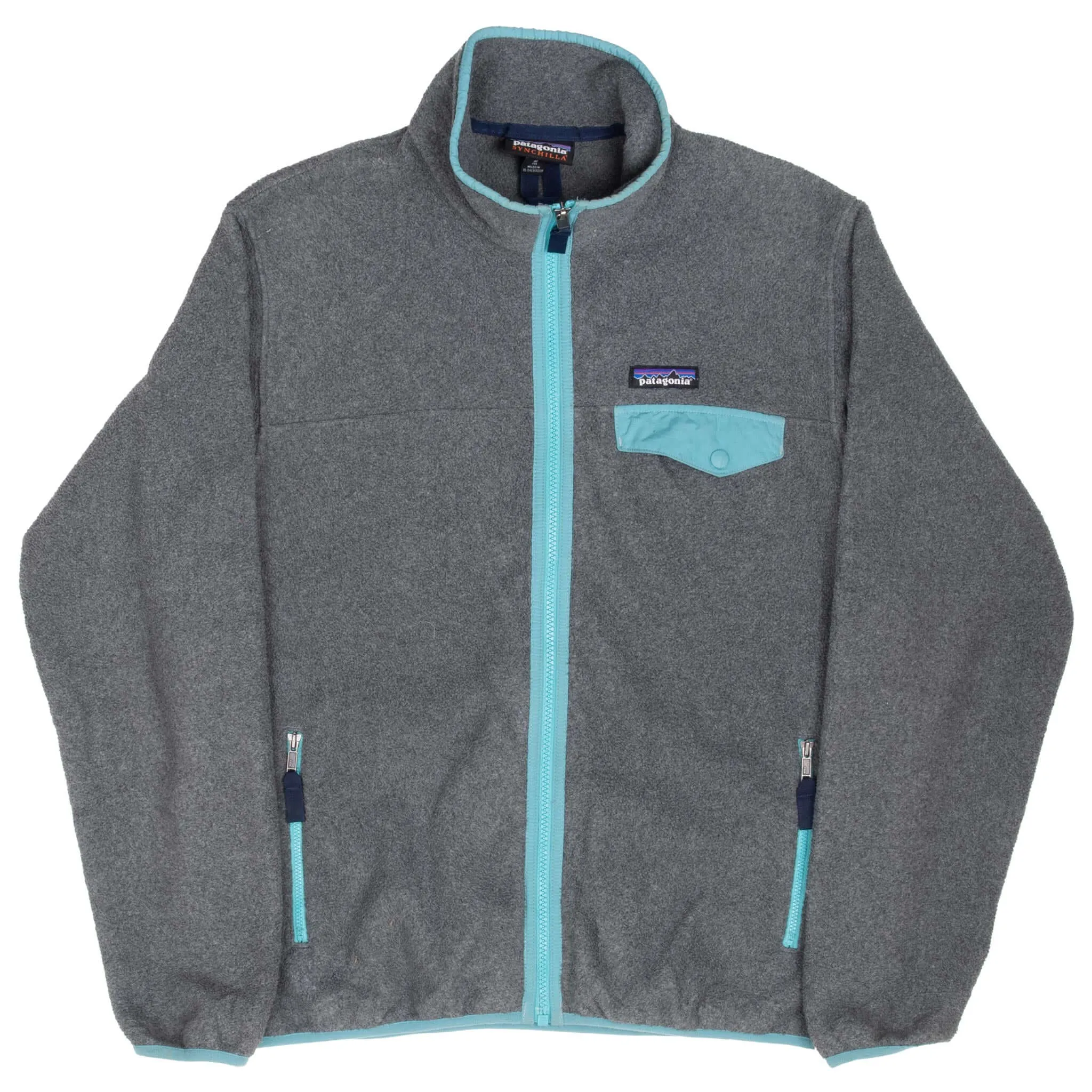 VINTAGE PATAGONIA SNAP T SYNCHILLA FZIP UP GREY FLEECE JACKET MEDIUM