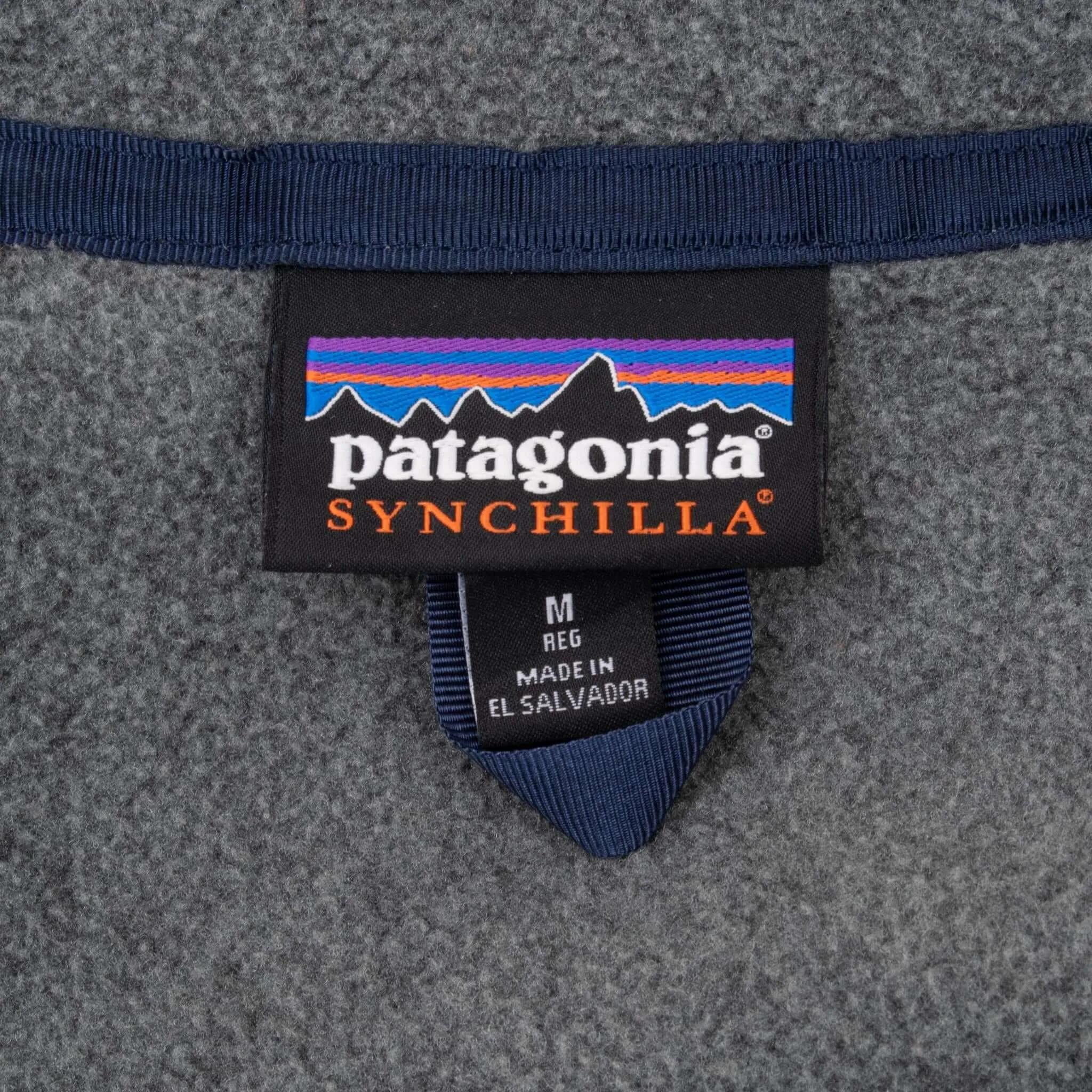 VINTAGE PATAGONIA SNAP T SYNCHILLA FZIP UP GREY FLEECE JACKET MEDIUM