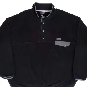 VINTAGE PATAGONIA SYNCHILLA SNAP T BLACK PULLOVER FLEECE JACKET 2XL