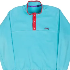 VINTAGE PATAGONIA TURQUOISE SNAP T FLEECE PULLOVER JACKET 1990S XL MADE USA