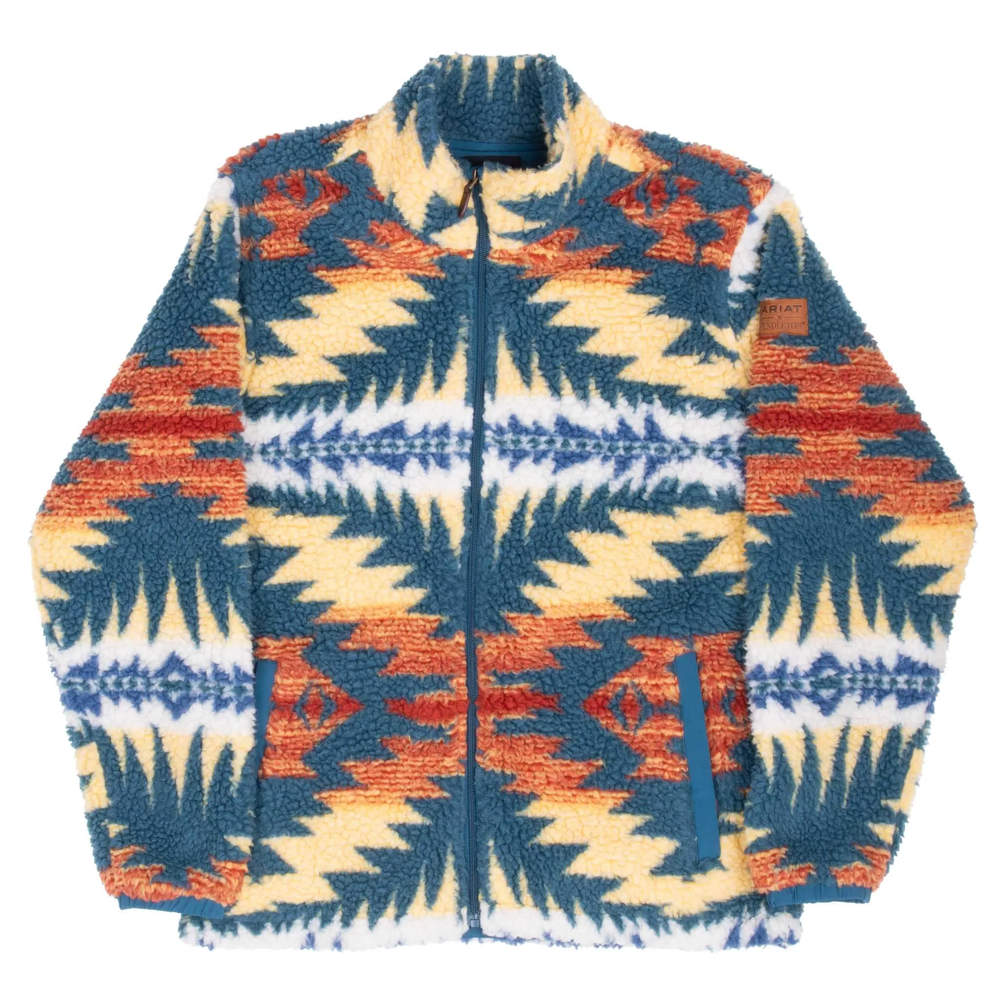 VINTAGE PENDLETON X ARIAT AZTEC FLEECE JACKET SMALL