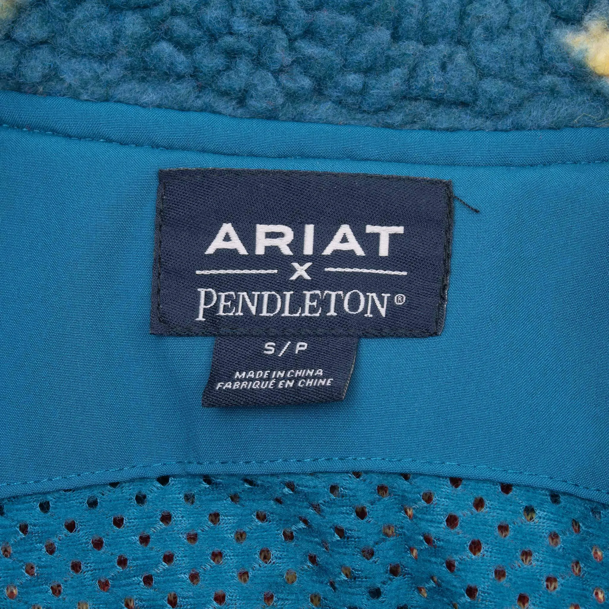 VINTAGE PENDLETON X ARIAT AZTEC FLEECE JACKET SMALL
