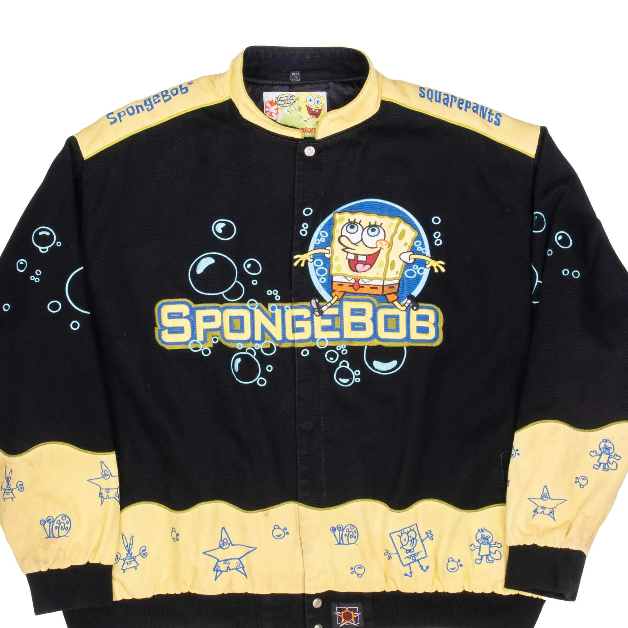 VINTAGE SPONGE BOB JEFF HAMILTON NASCAR RACING JACKET 2006 6XL