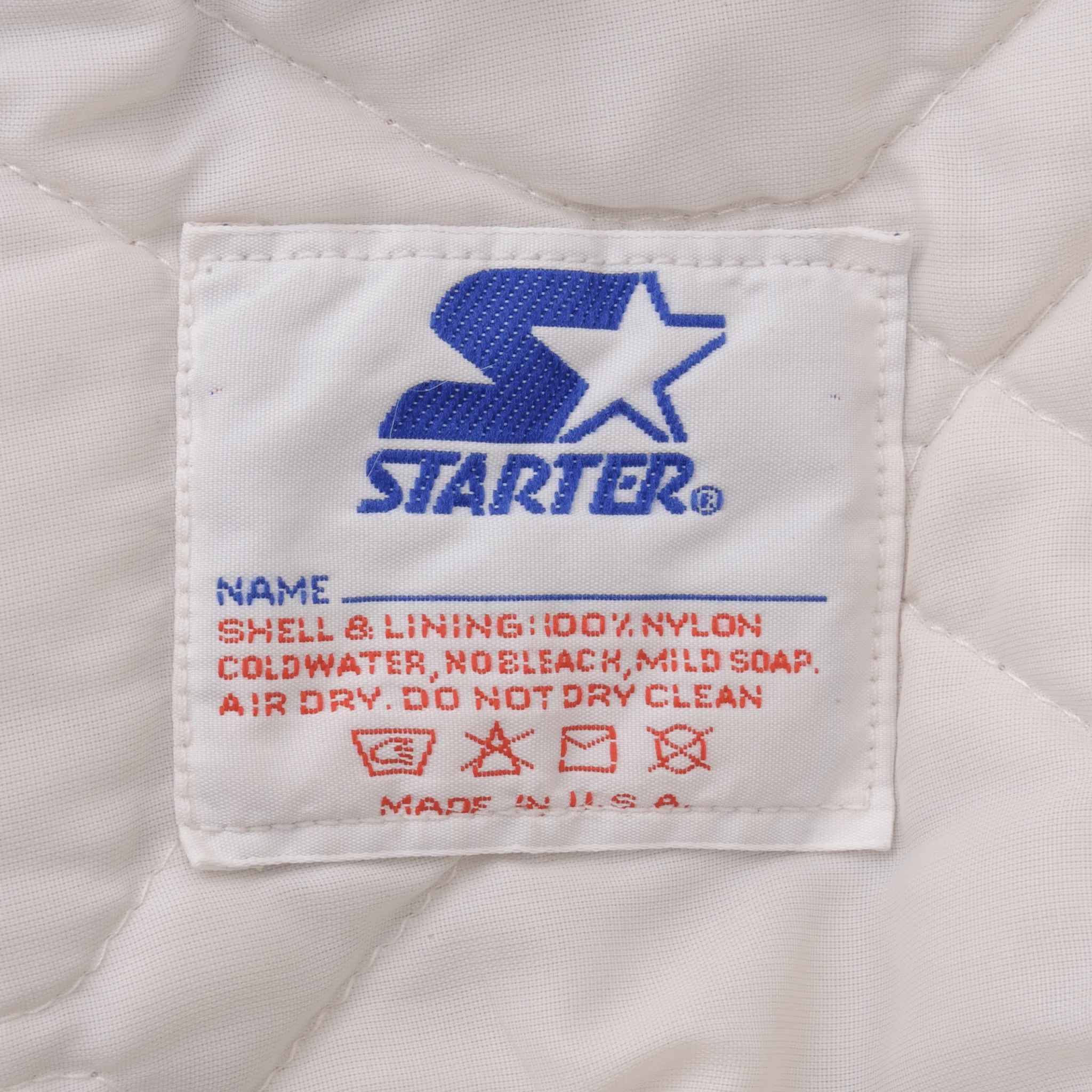VINTAGE STARTER NBA DALLAS MAVERICKS SATEEN JACKET 1990S XL MADE USA