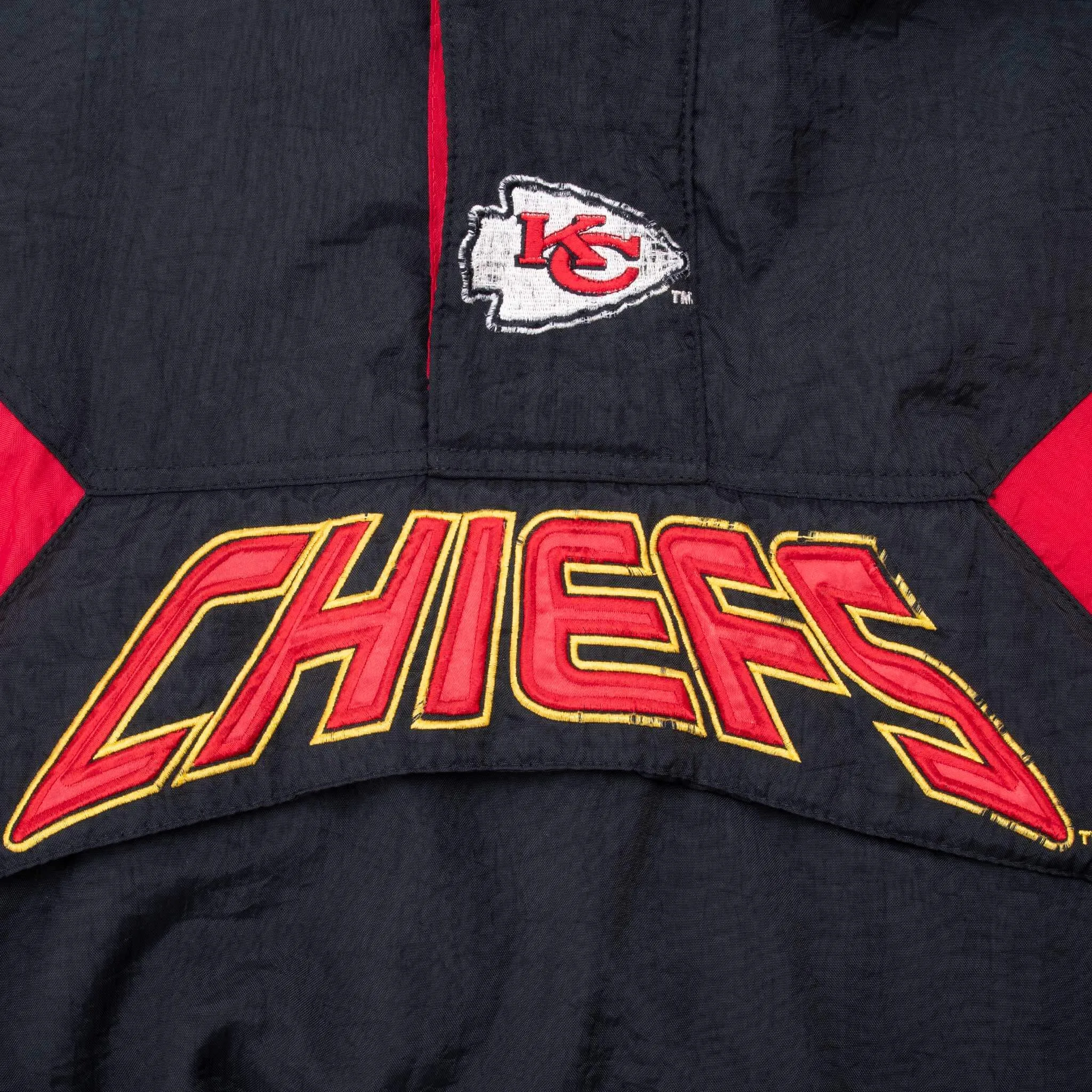 VINTAGE STARTER NFL KANSAS CITY CHIEFS PULLOVER JACKET 1990S XL