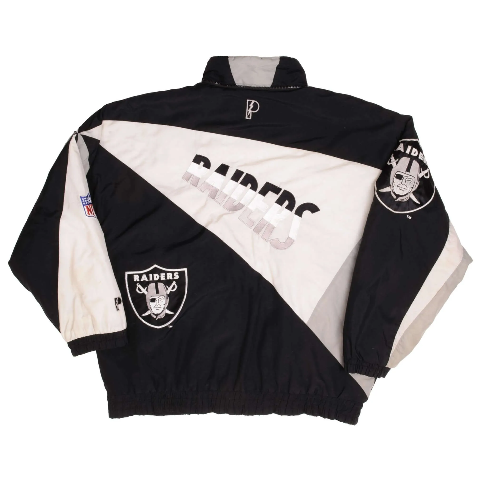 VINTAGE STARTER NFL RAIDERS PRO PLAYER JACKET 1990S SIZE XL MADE IN USA