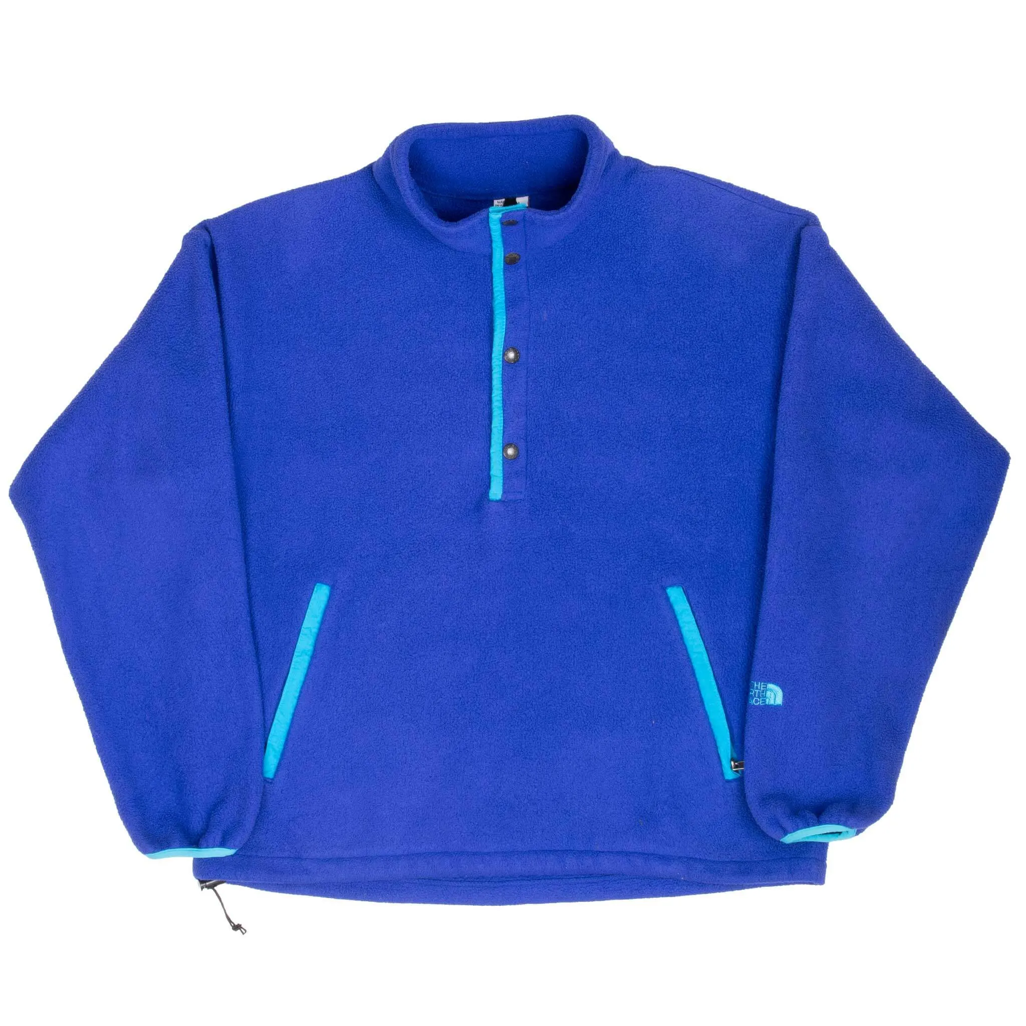 VINTAGE THE NORTH FACE PULLOVER PURPLE FLEECE JACKET 1990S LARGE MADE IN USA