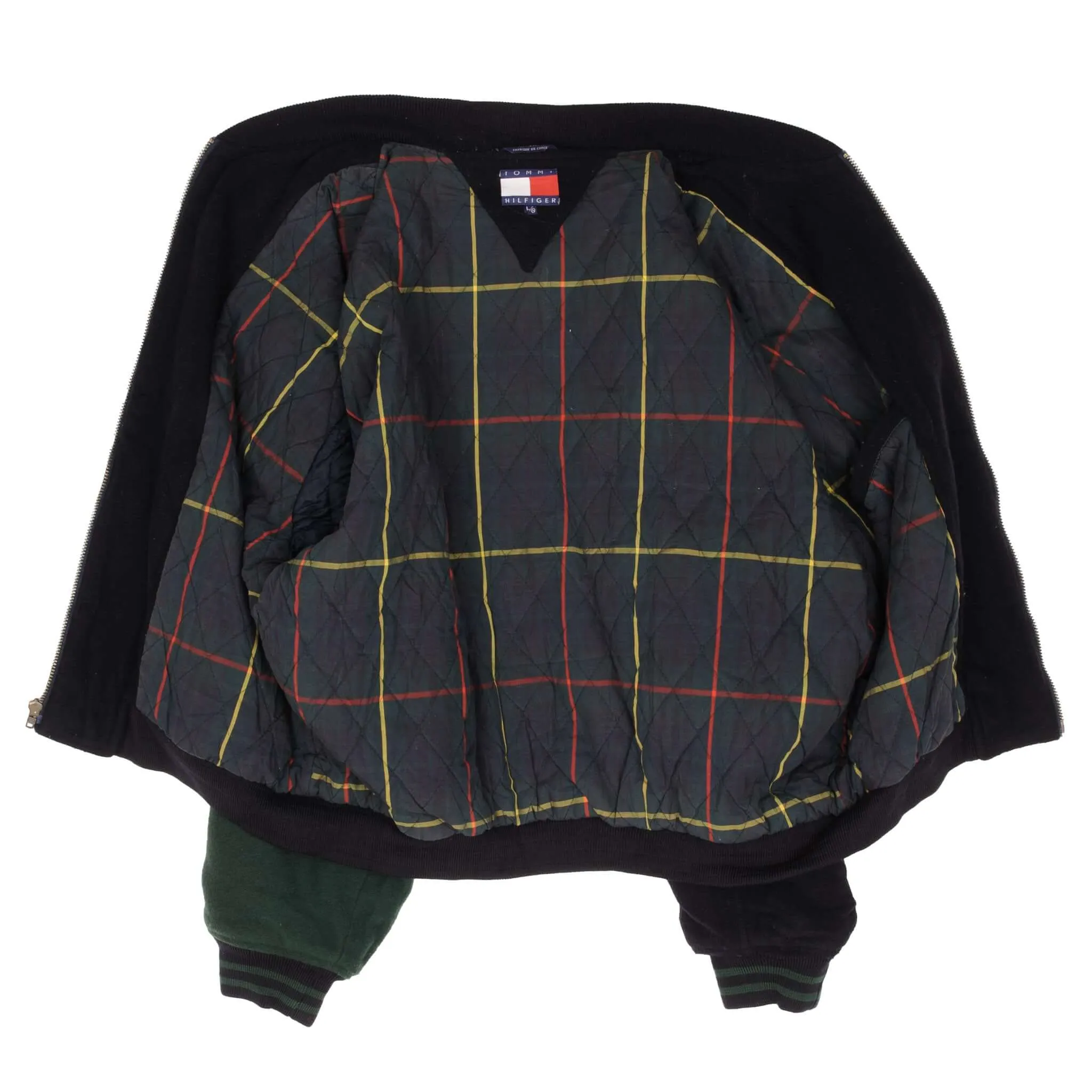 VINTAGE TOMMY HILFIGER WOOL VARSITY JACKET 1990S SIZE LARGE