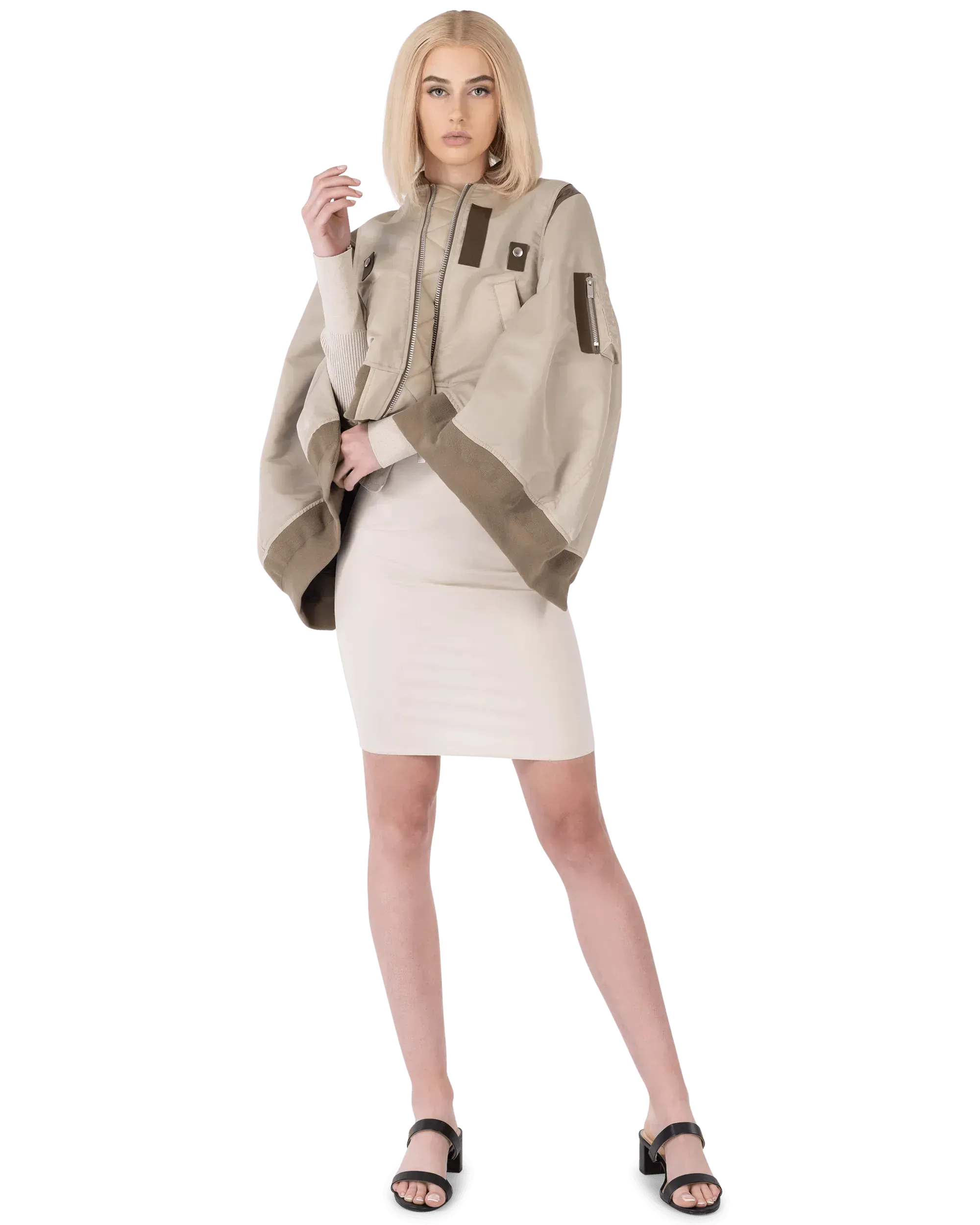 Wide Sleeve Bomber Jacket