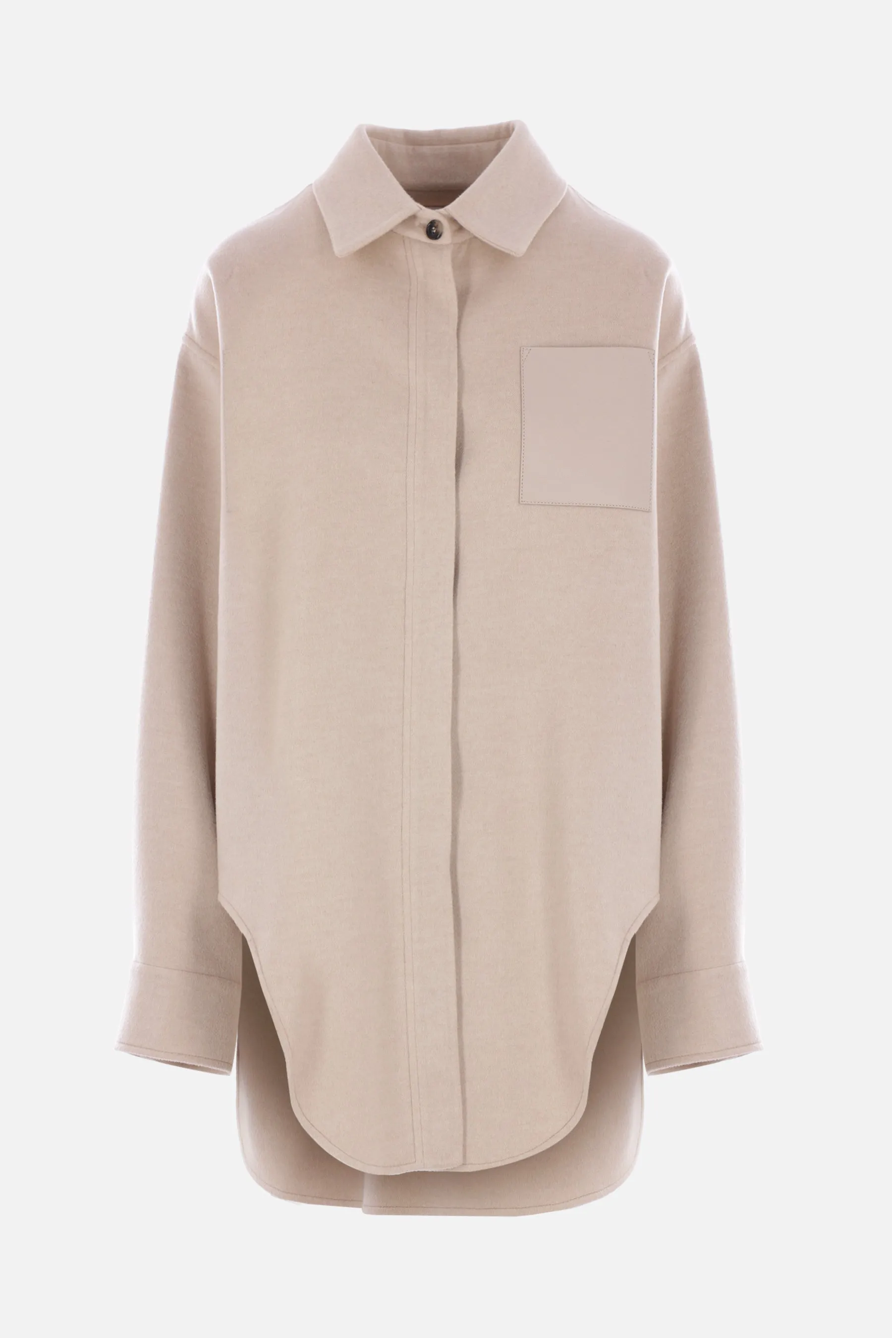 wool and cashmere overshirt