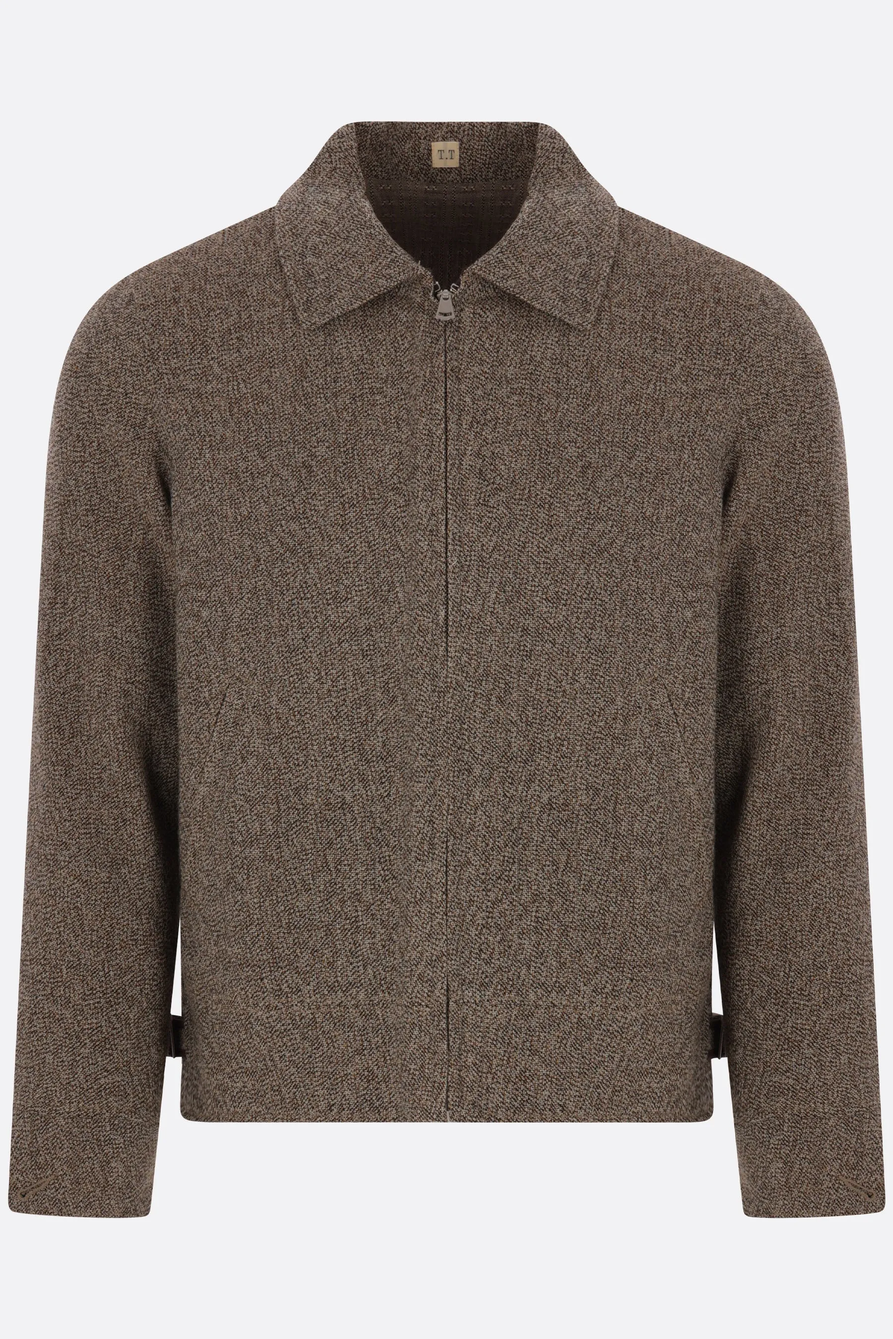 wool full-zip jacket