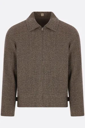 wool full-zip jacket