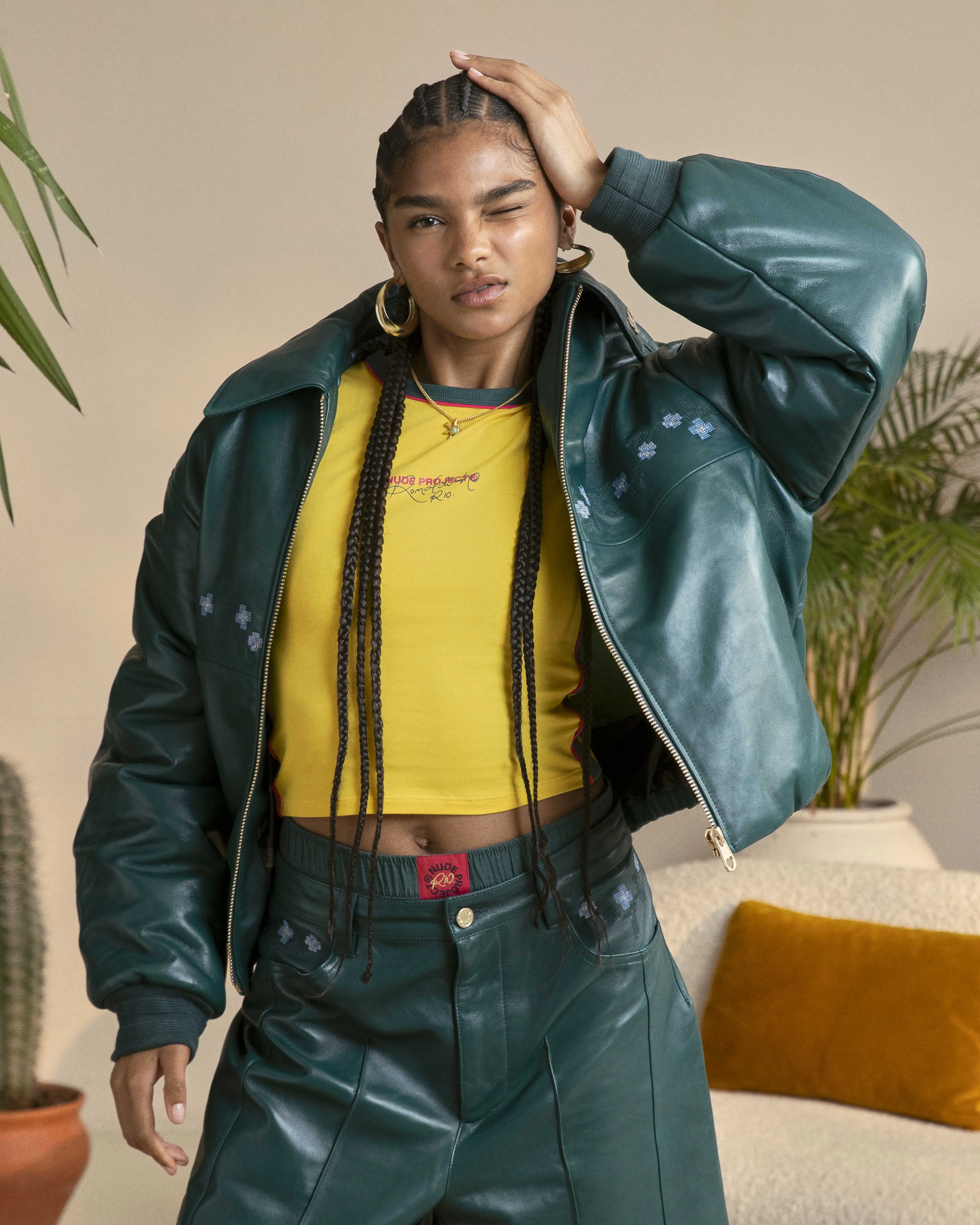 World Cup Leather Bomber Jacket