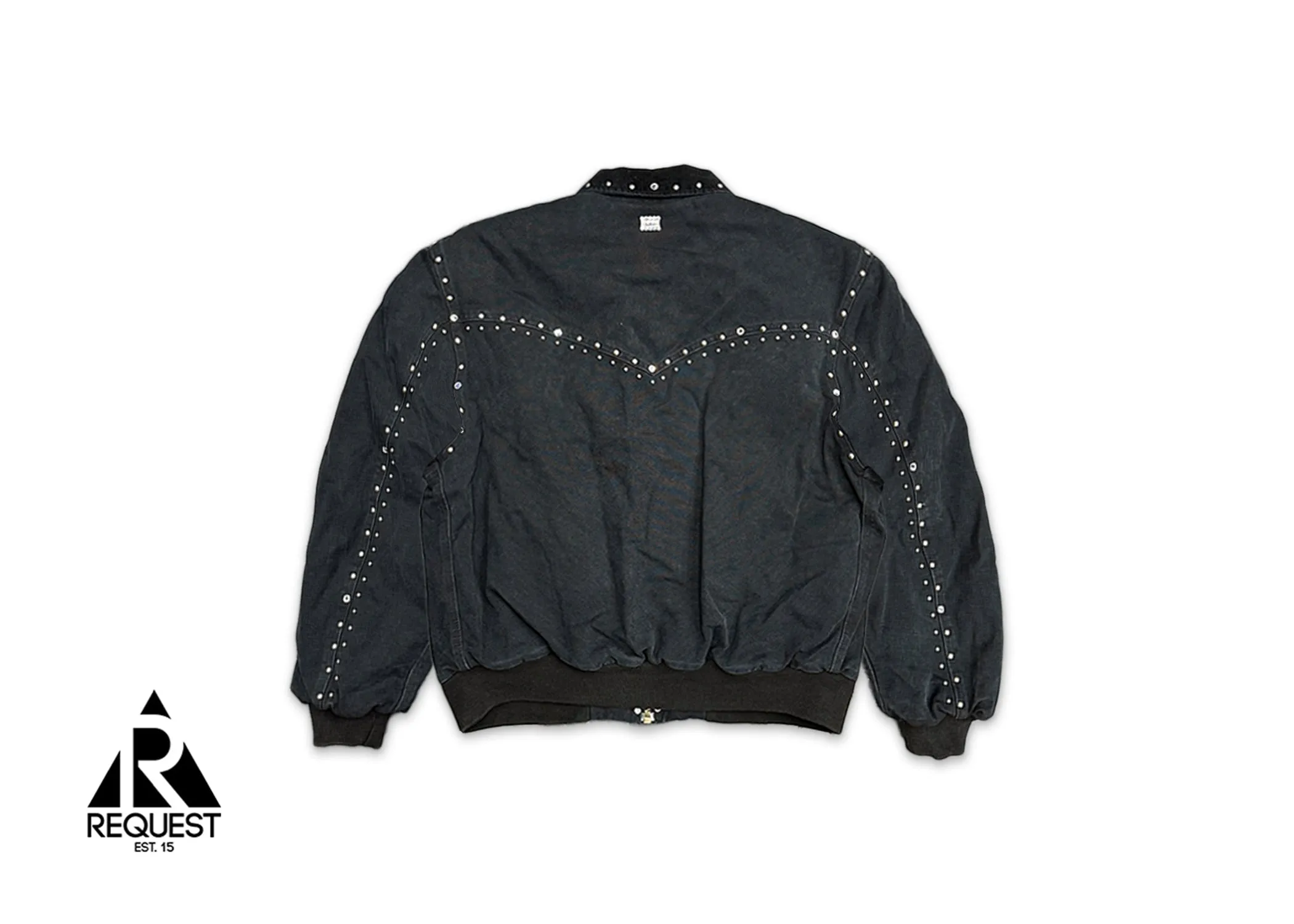 x B.B. Simon Studded Work Jacket  Black