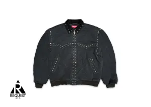 x B.B. Simon Studded Work Jacket  Black