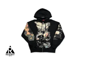 x Frazetta Zip Up Hooded Sweatshirt Black