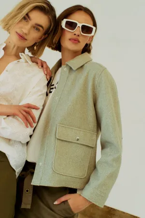 Yanna Jacket 205308 | Deep Lichen Green Mel. | Outerwear fra Freequent