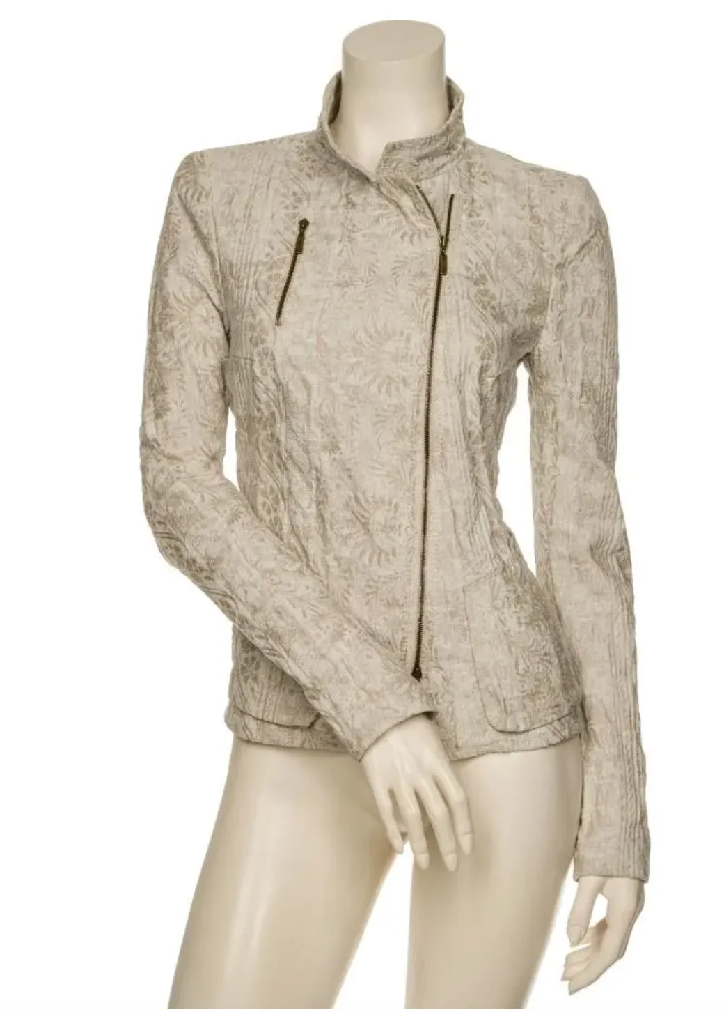 Zip Pattern Jacket - Stone